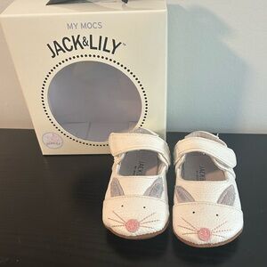 Jack & Lily | My Mocs White Bunny Kids Shoes